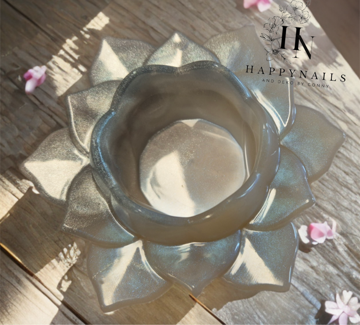 Teelichthalter Lotusblüteneffekt gross