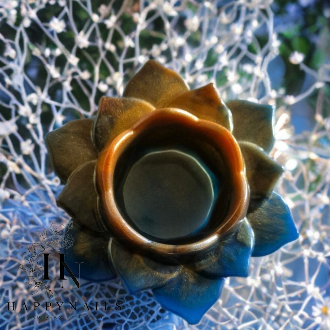 Teelichthalter Lotusblüteneffekt gross